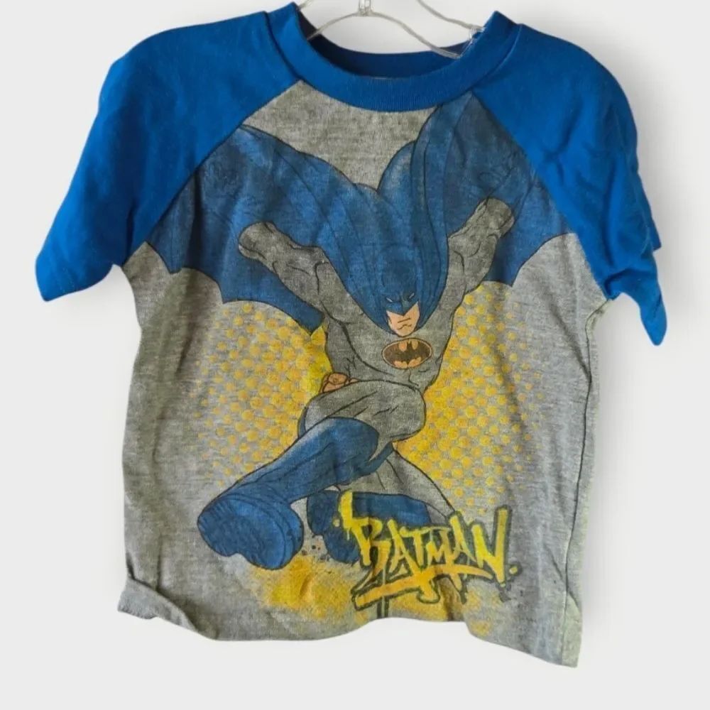 DC Comics Batman Baby Boy Graphic Tee 18M Raglan Superhero Shirt Toddler Top